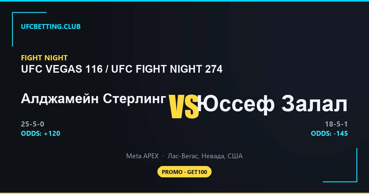 UFC Fight Night: Sterling vs Zalal - файткард и коэффициенты